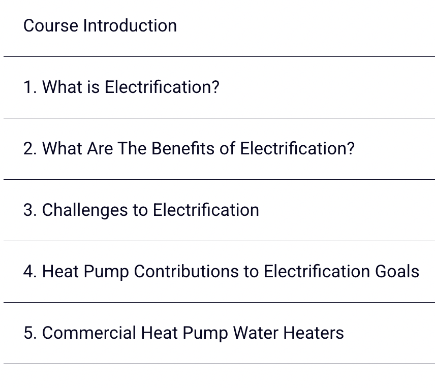 Course curriculum